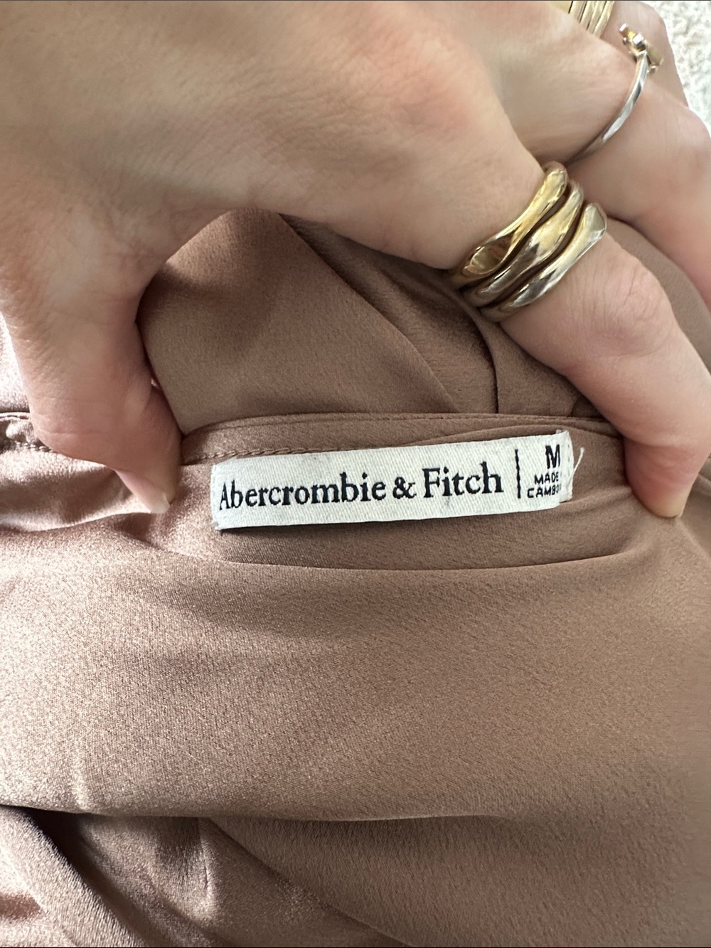 Abercrombie & Fitch Satin Tie-Front Maxi Skirt Set - Brown - Picture 7 of 7